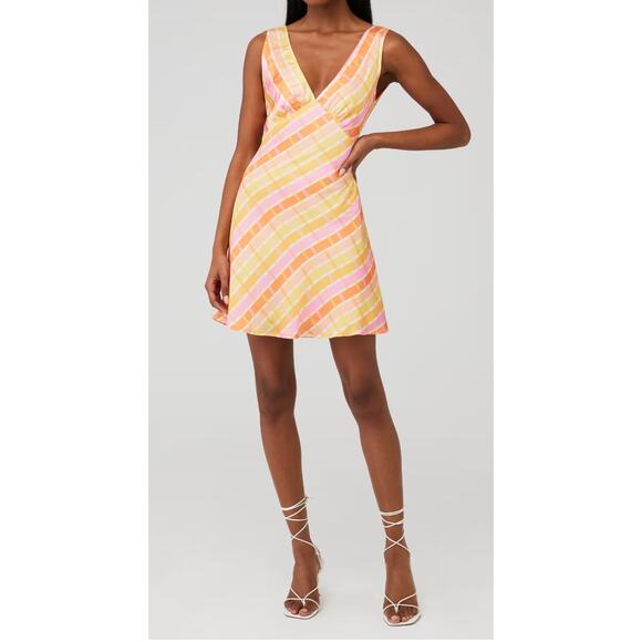 Peppermayo Dresses & Skirts - Peppermayo Audrey Vintage Slip Dress Splice Check Sz 2